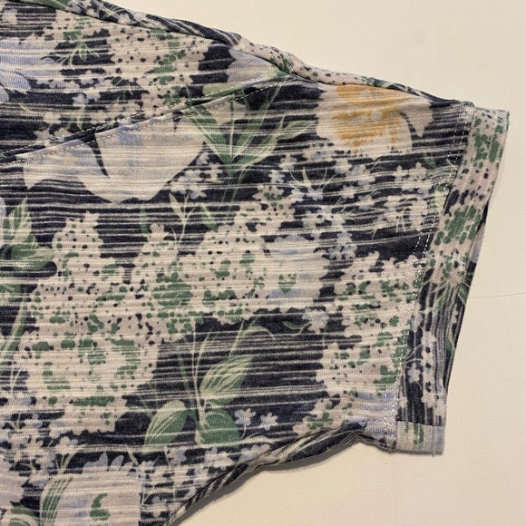 Anthropologie‎ Botanical Print Pullover Top Vintage Wash Short-sleeve Size Small - Picture 5 of 14